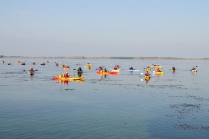 a pesca in Kayak