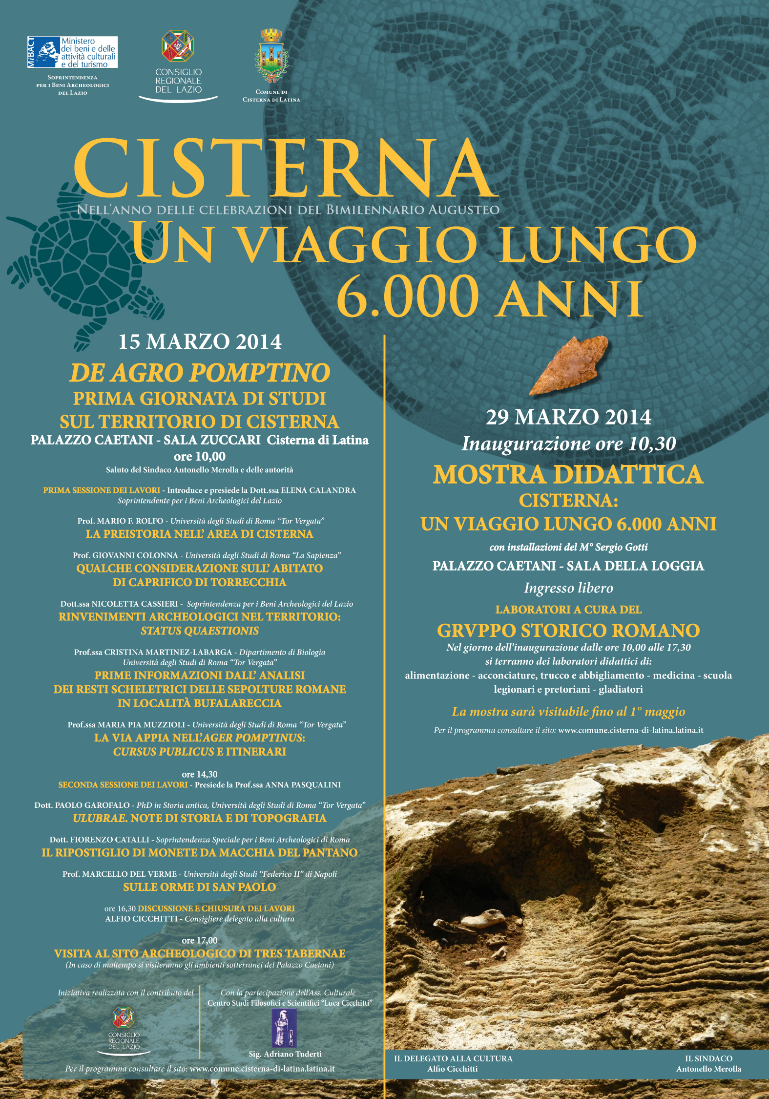 Cisterna: “Un viaggio lungo 6000 anni”, giornata di studi sulla storia del territorio