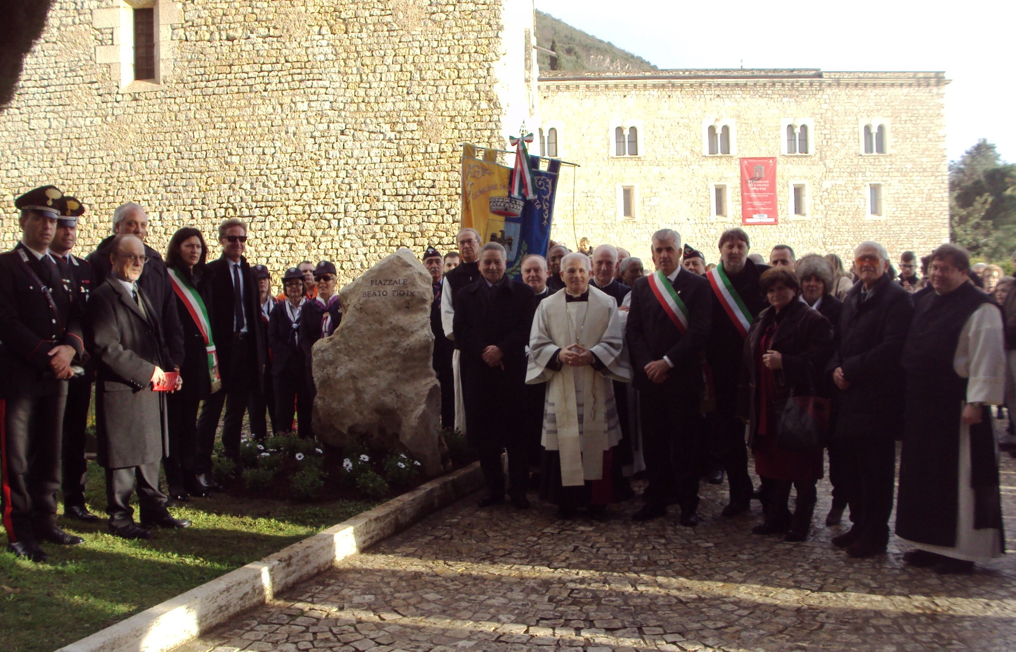150 anni di monaci cistercensi a Valvisciolo: intitolato il piazzale antistante l’Abbazia a Papa Pio IX