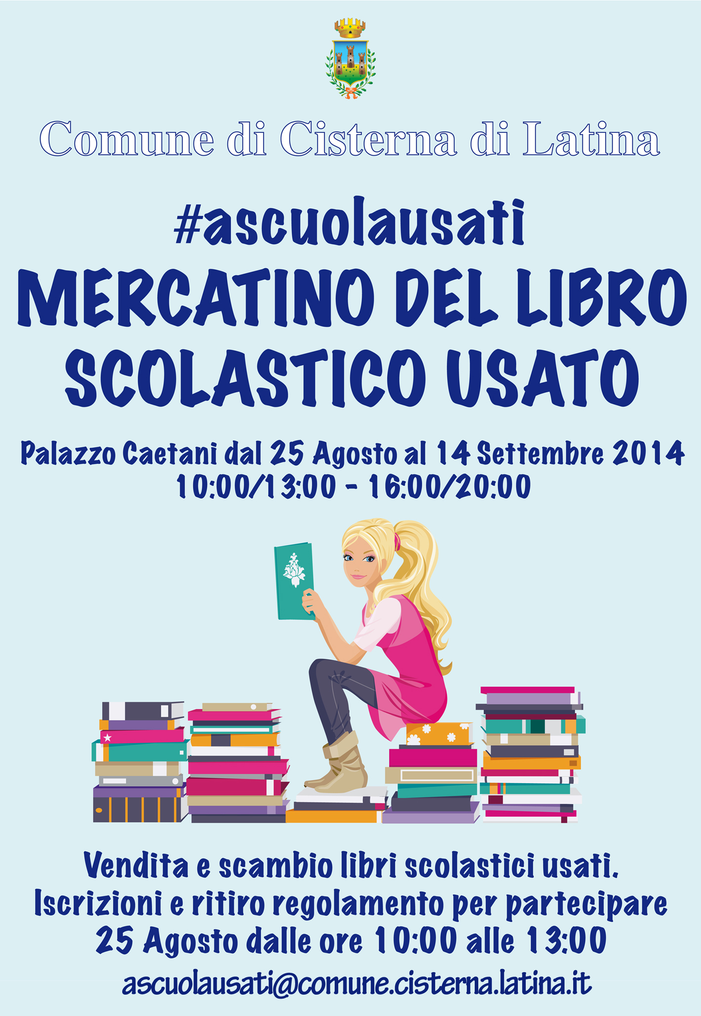 Cisterna: mercatino del libro scolastico usato