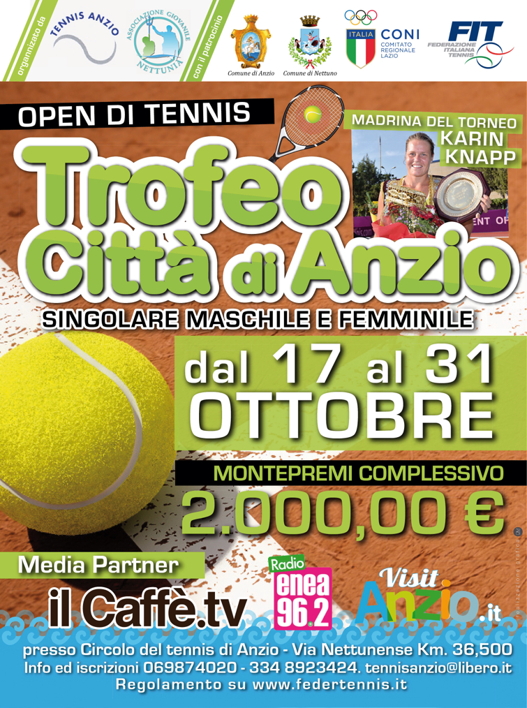 Arriva il “Trofeo Città di Anzio”, l’open di tennis firmato Nettunia