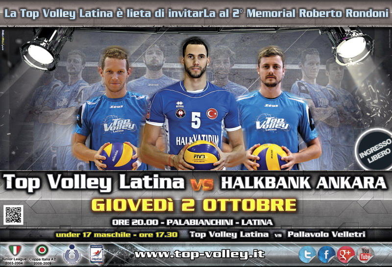 Top Volley Latina e il II° Memorial Roberto Rondoni