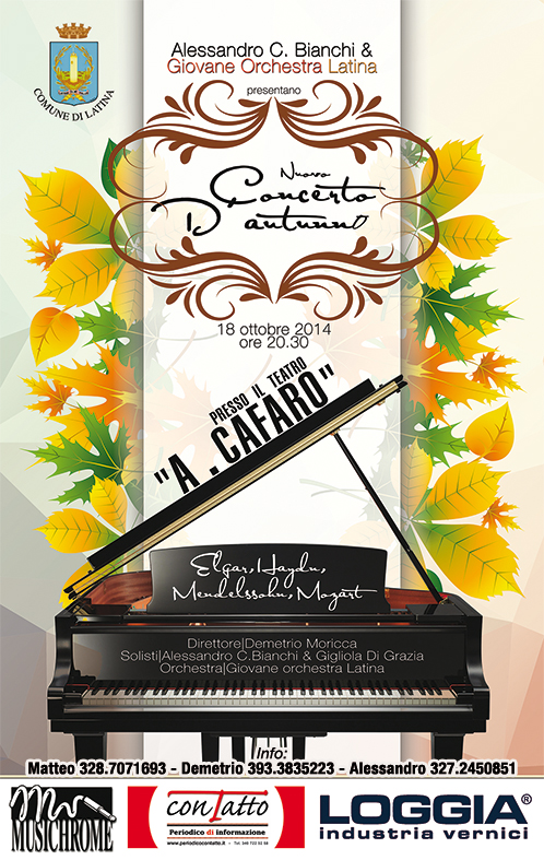 Il  “Nuovo Concerto D’autunno” al teatro A. Cafaro di Latina