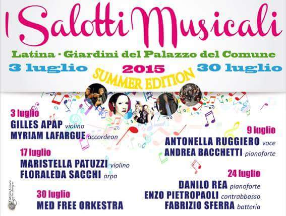 I Salotti Musicali II^ Ed. torna con Antonella Ruggiero, Danilo Rea e tanti altri