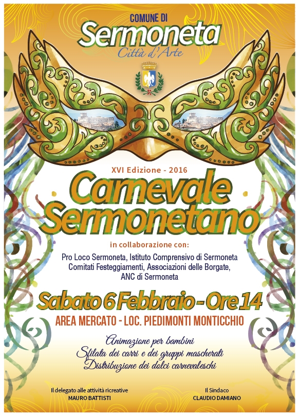 Domani la XVI edizione del Carnevale Sermonetano