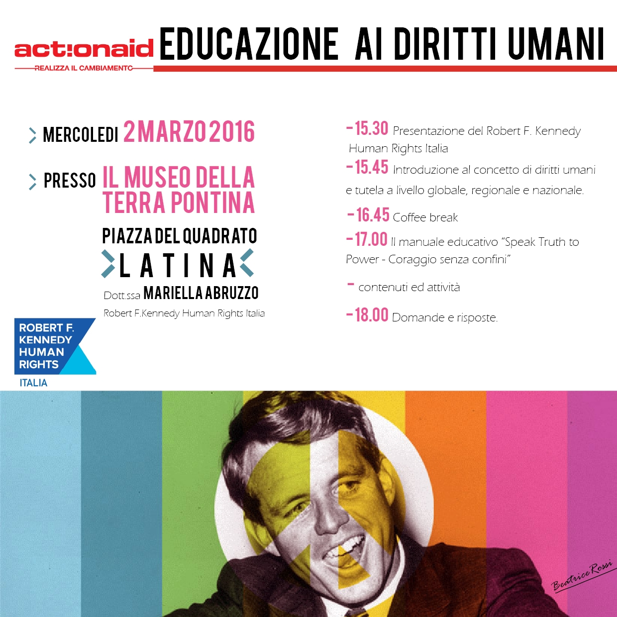 L’Educazione ai diritti umani a Latina perché “cambiare è possibile”