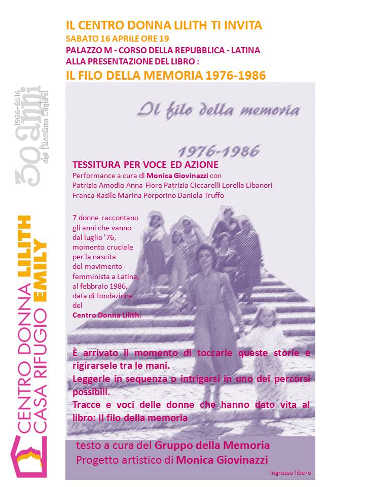 Libri: Il filo della memoria. 1976-1986