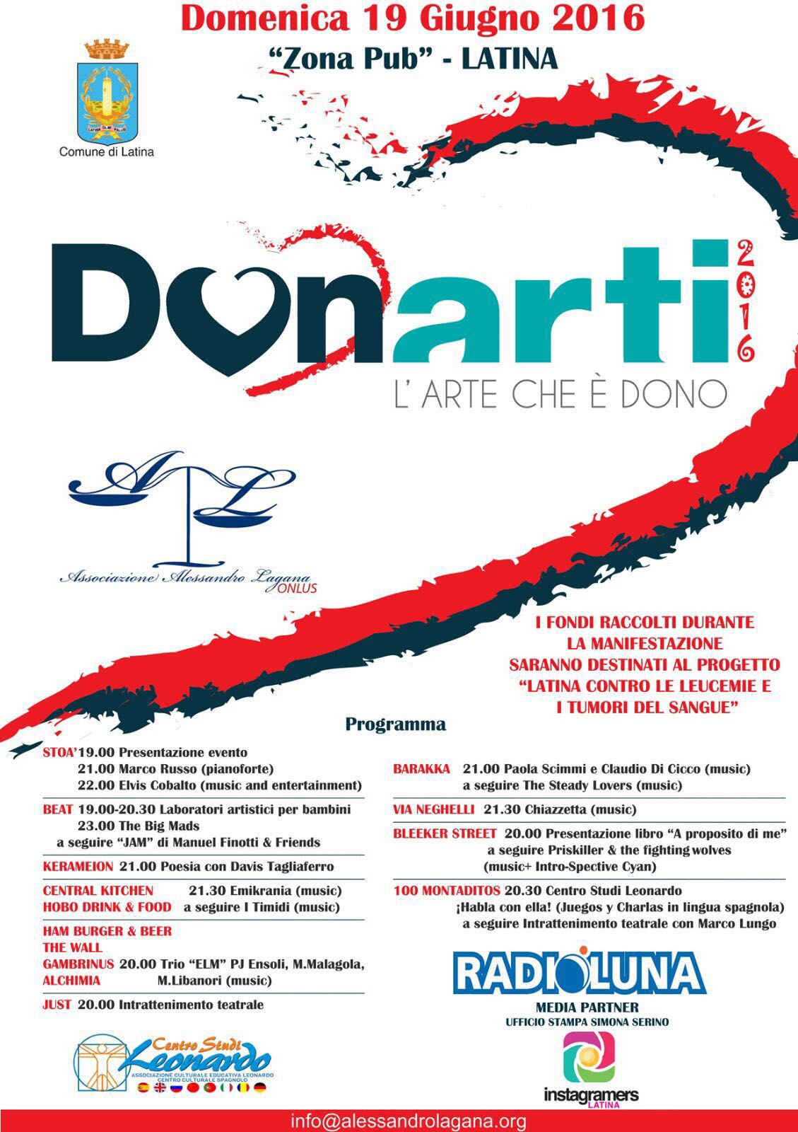 “DonArti” domenica 19 giugno nella “Zona pub”