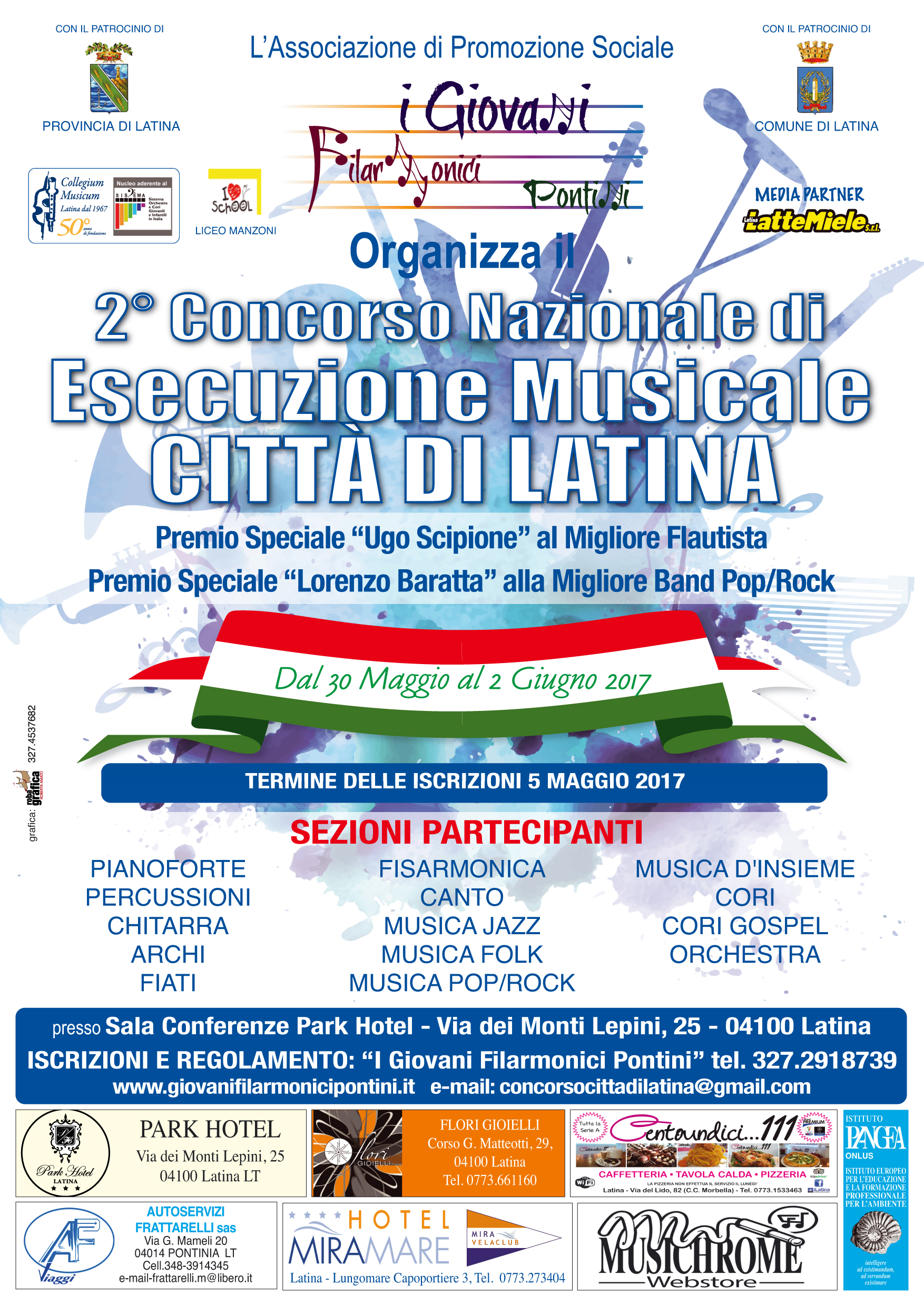 Al via il 2º Concorso Nazionale di Esecuzione Musicale “Città di Latina ”