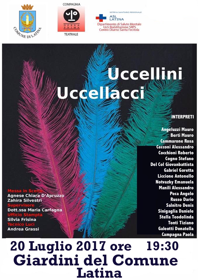 “Uccellini Uccellacci” nei Giardini del Comune di Latina