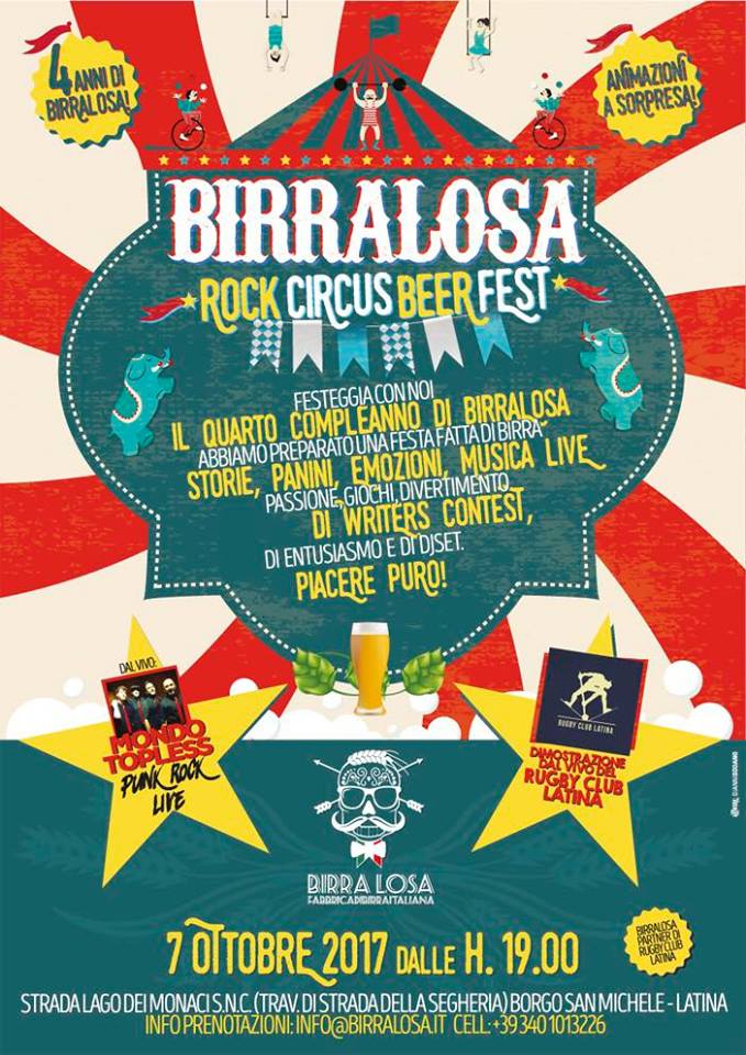 Birralosa ti invita al Rock Circus Beer Fest