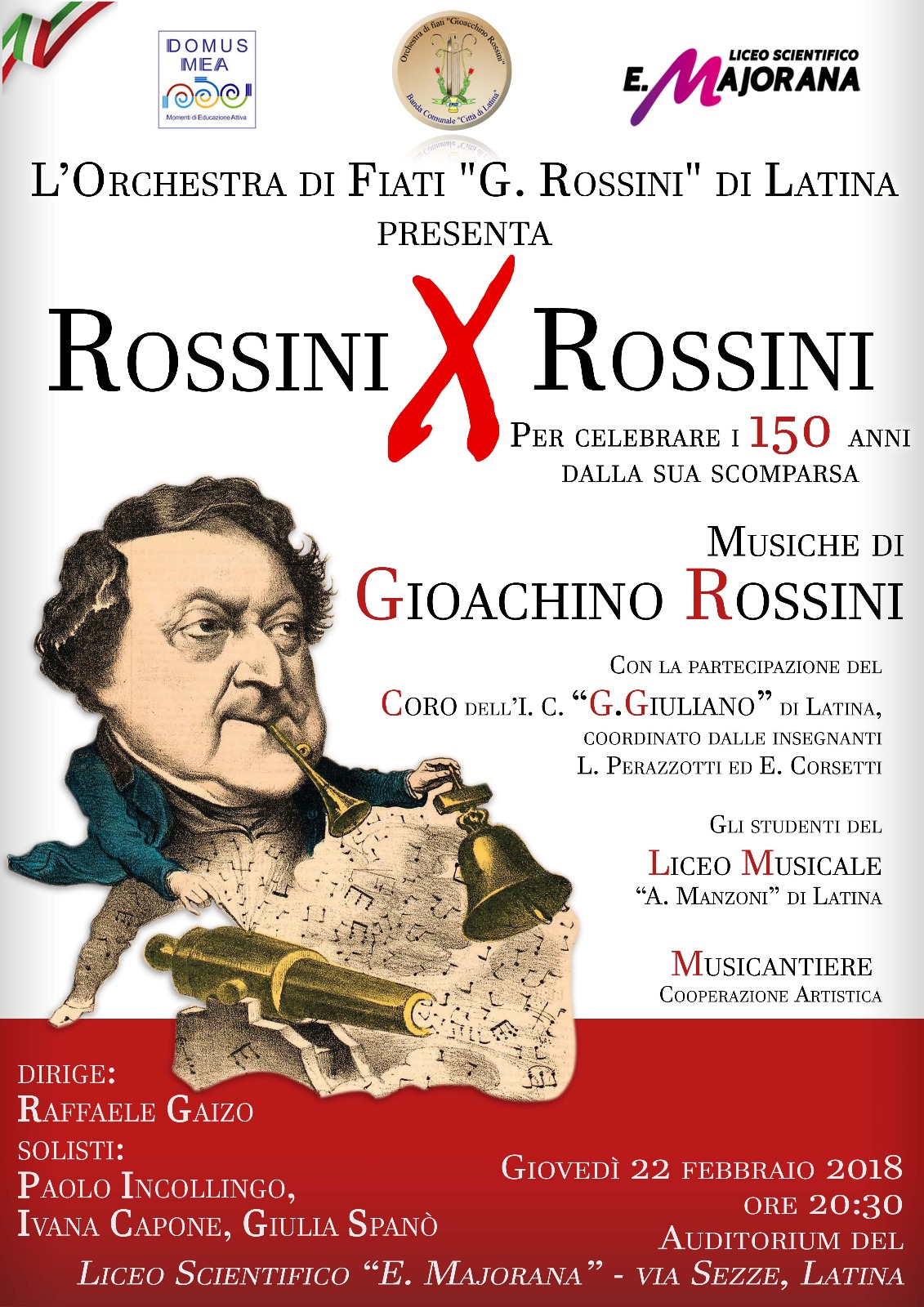 L’orchestra di fiati “G. Rossini” di Latina suona Rossini