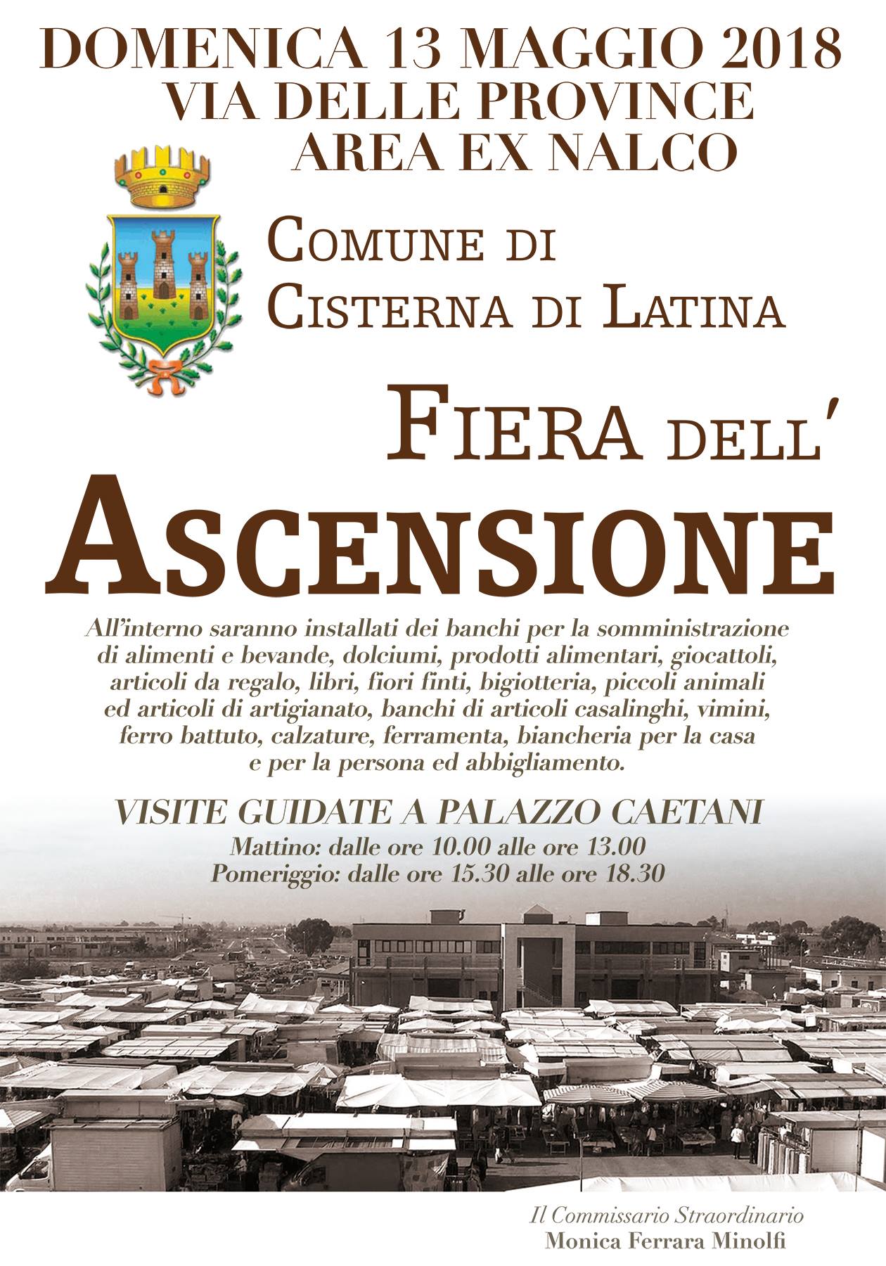 Fiera dell’Ascensione, domani a Cisterna