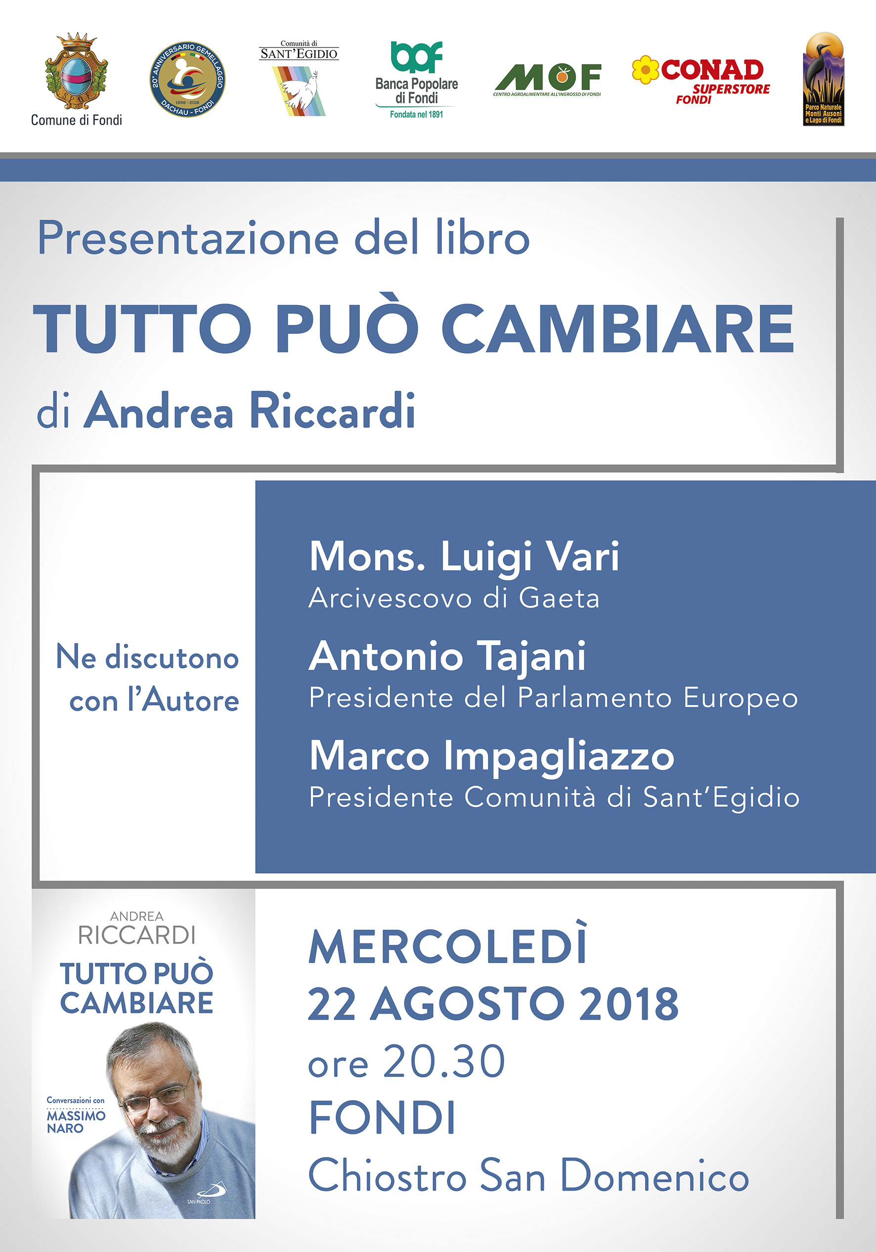 Fondi: La Comunità di Sant’Egidio e “Tutto può cambiare” di Andrea Riccardi