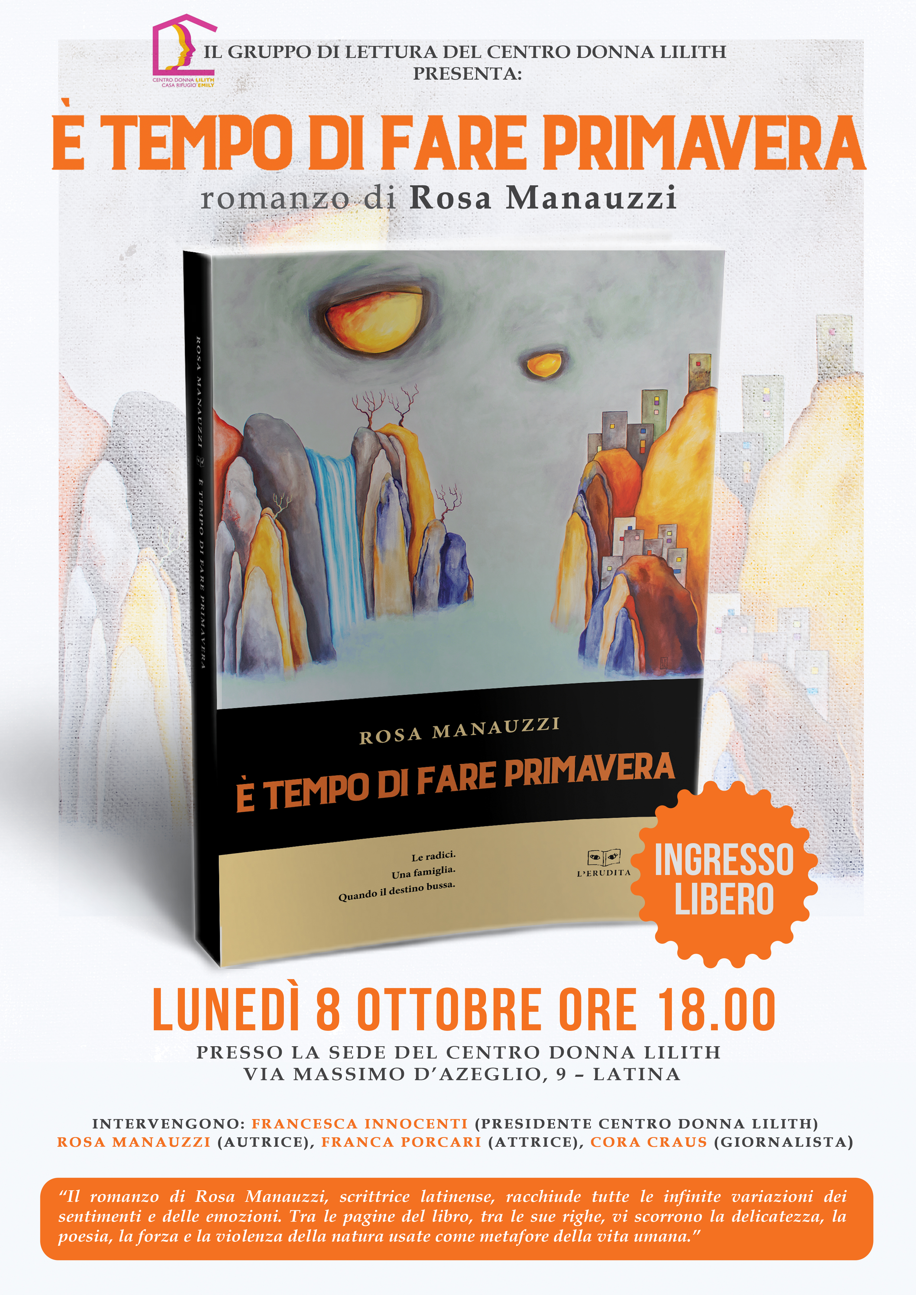 Libri:  “È tempo di fare Primavera” di Rosa Manauzzi