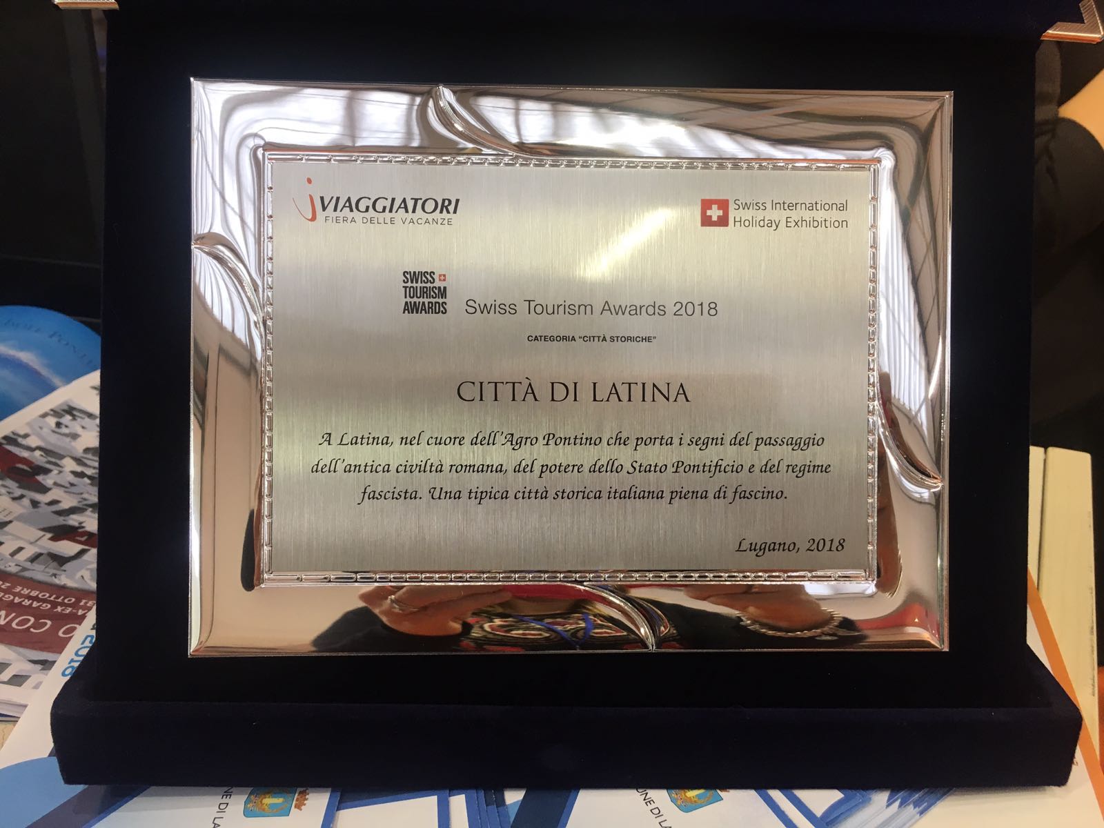 Latina premiata nella categoria ‘Città storiche’ a Lugano