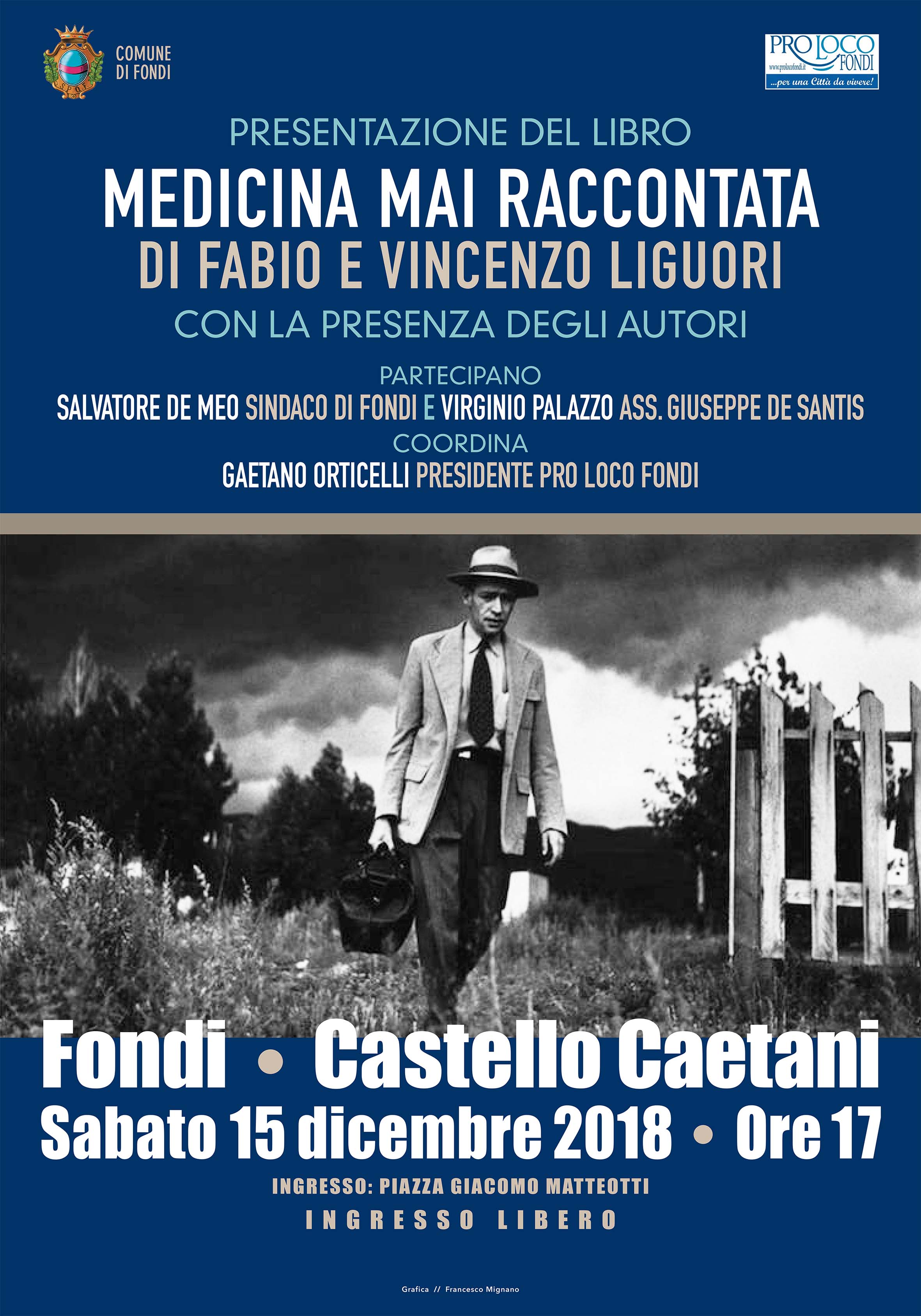 Libri: La “Medicina mai raccontata” di Fabio e Vincenzo Liguori al Castello Caetani di Fondi