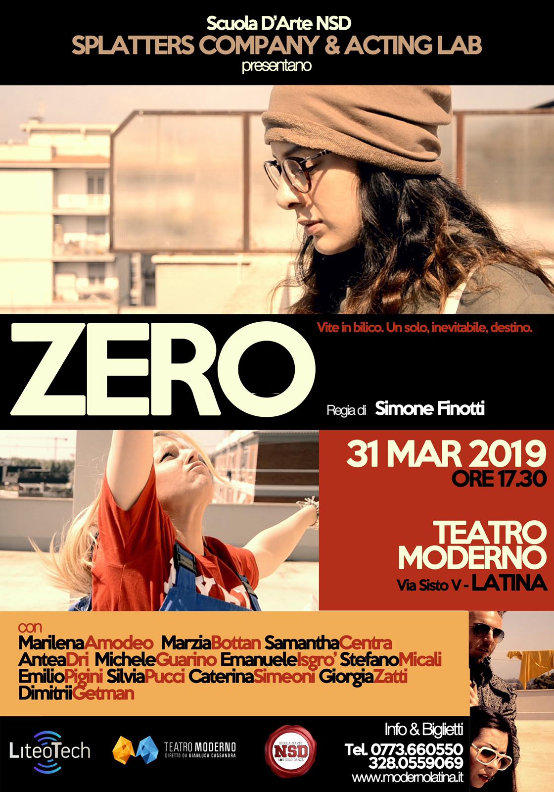 La Splatters Company al Teatro Moderno di Latina con “Zero”