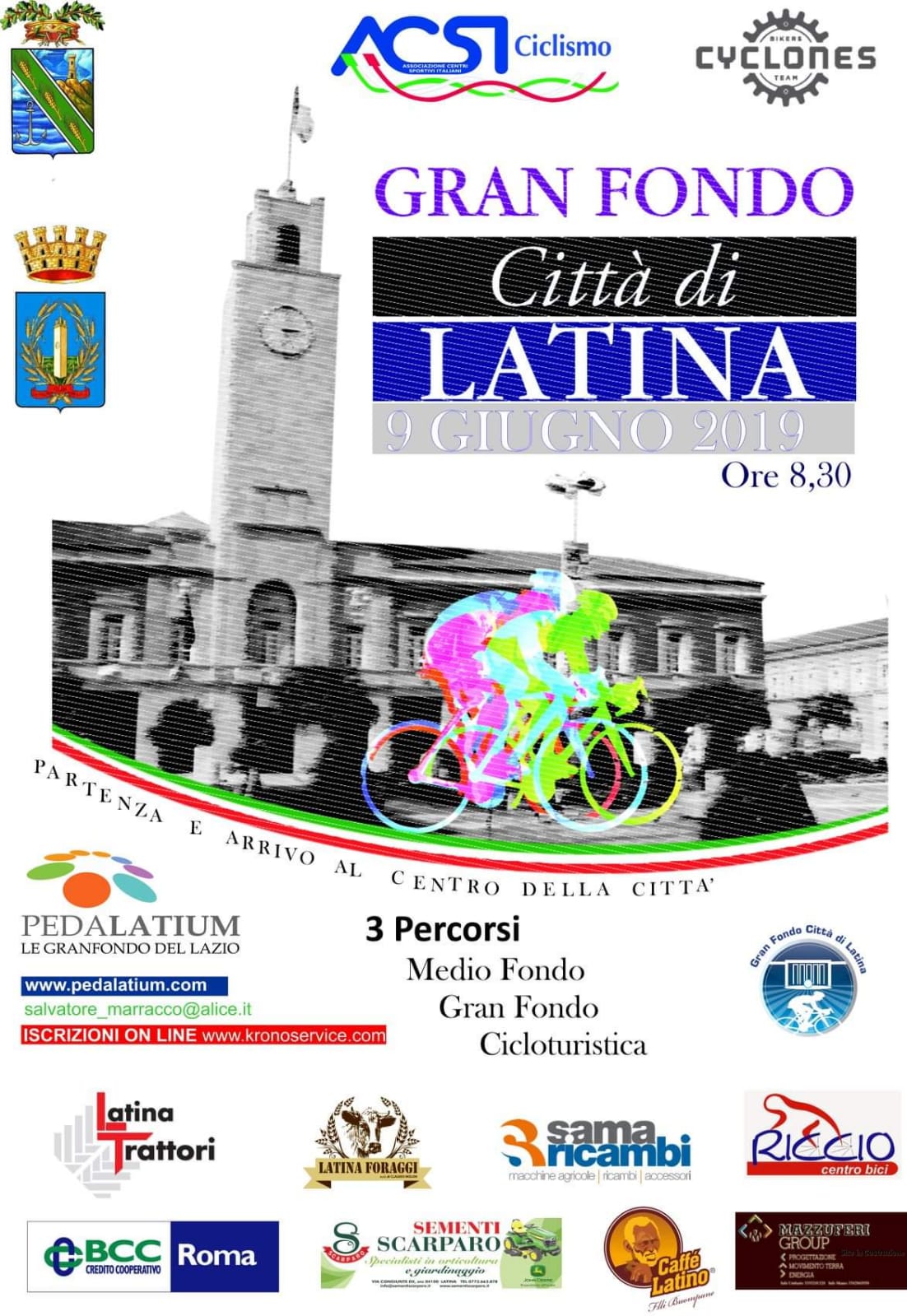 Domenica 9 Giugno Gran Fondo Città di Latina 1ª edizione