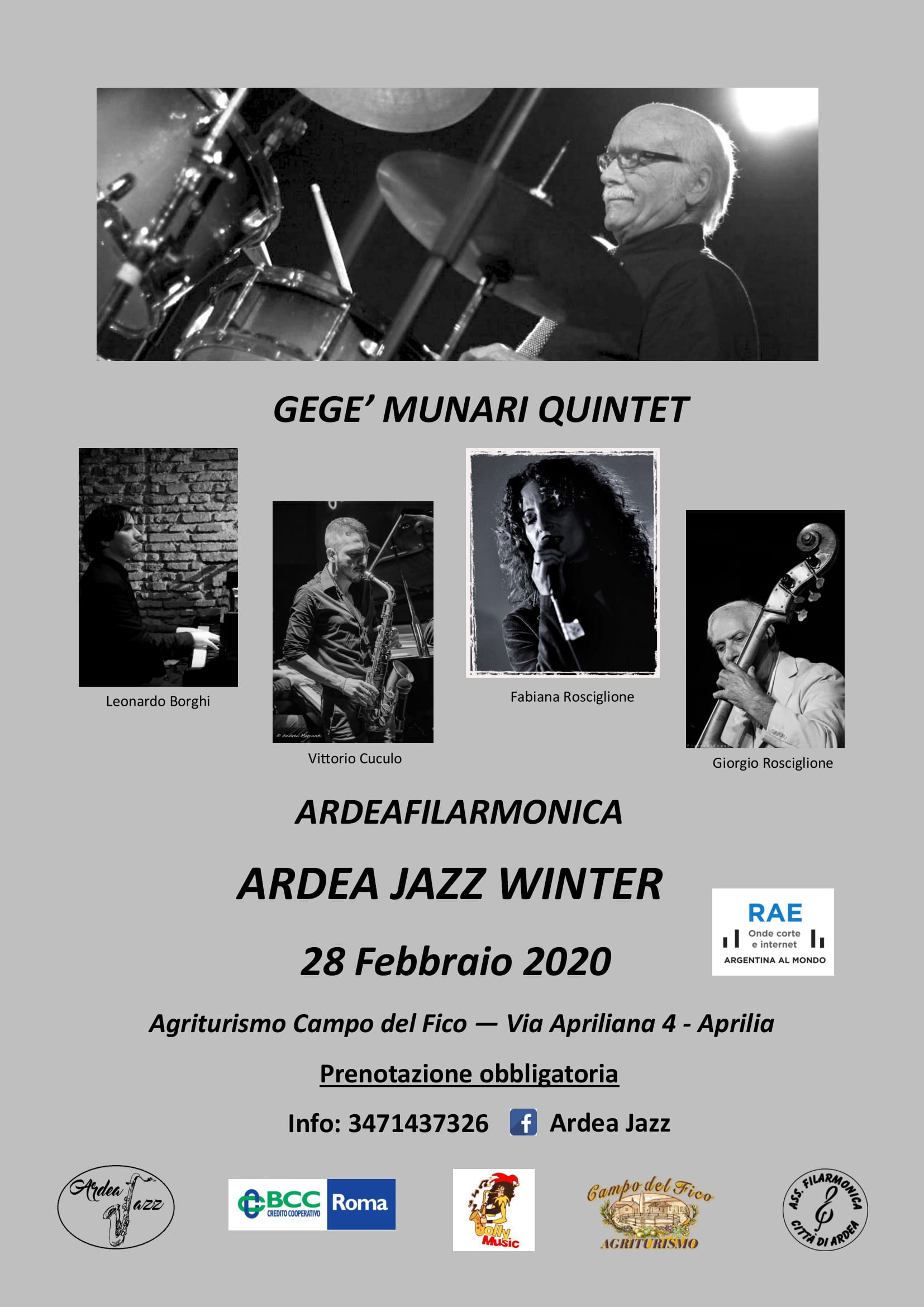 Ardeajazz Winter 4ª edizione: Special Guest Munari Quintet