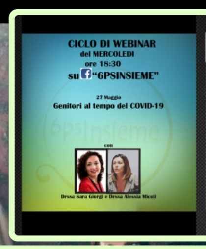 Webinar “Genitori e Coronavirus” a cura di “6psinsieme”