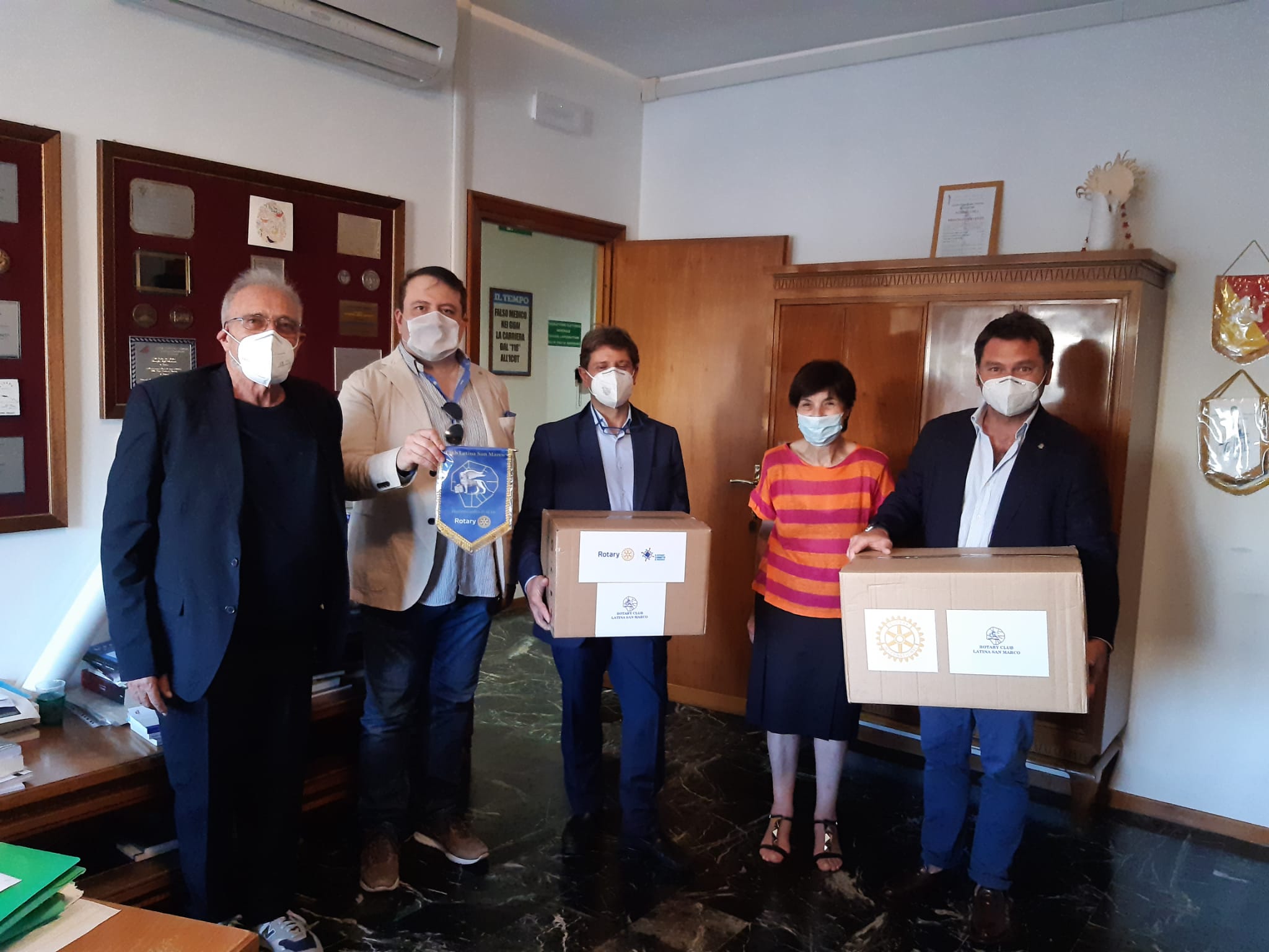 Rotary Club Latina San Marco dona Mascherine e visiere all’ODM di Latina