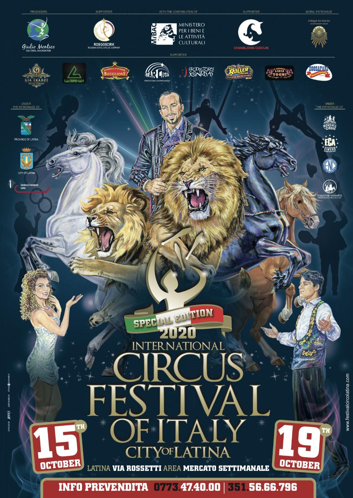 Al via il Circus Festival of Italy, unica manifestazione al mondo in tempo di Covid.