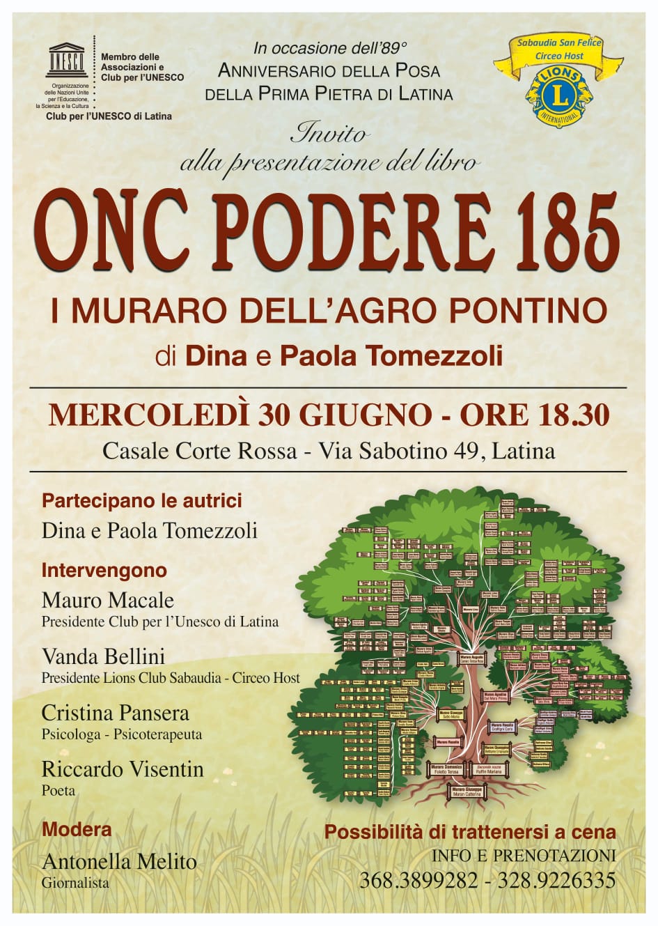 Libri: “Onc Podere 185 – i Muraro dell’Agro Pontino” di Dina e Paola Tomezzoli