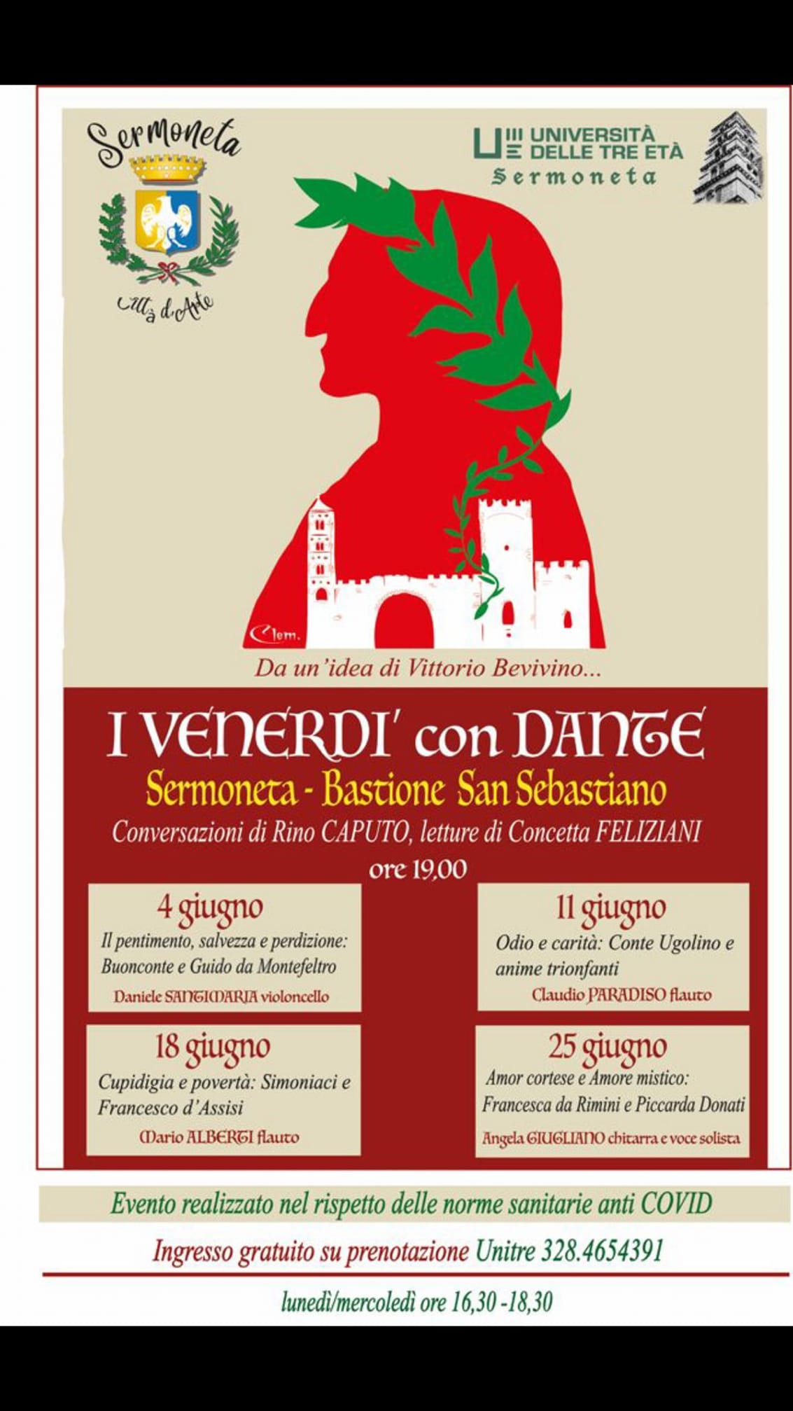 Sermoneta celebra il Sommo Poeta con “I Venerdì con Dante”