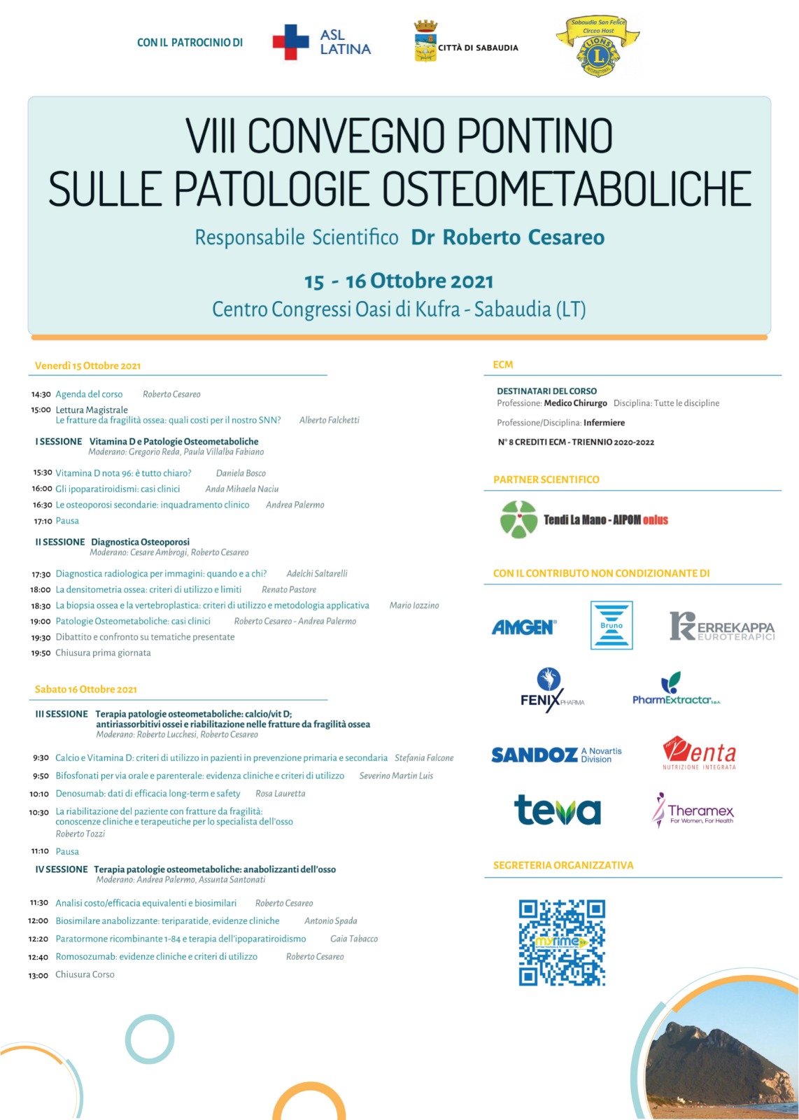 Sabaudia: VIII Convegno Pontino sulle patologie Osteometaboliche