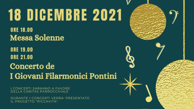 Sabato 18 dicembre doppio concerto di Natale