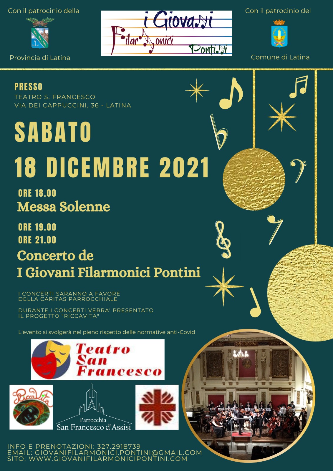 Sabato 18 dicembre doppio concerto di Natale