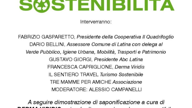 Latina: Al parco Vasco Da Gama di parla di sostenibilità