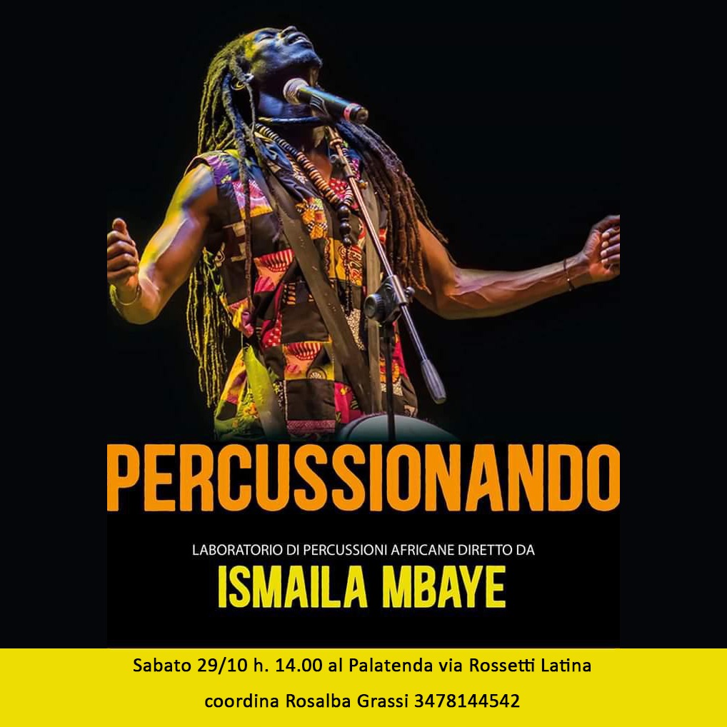 Latina: laboratorio in drum circle con Ismaila Mbaye