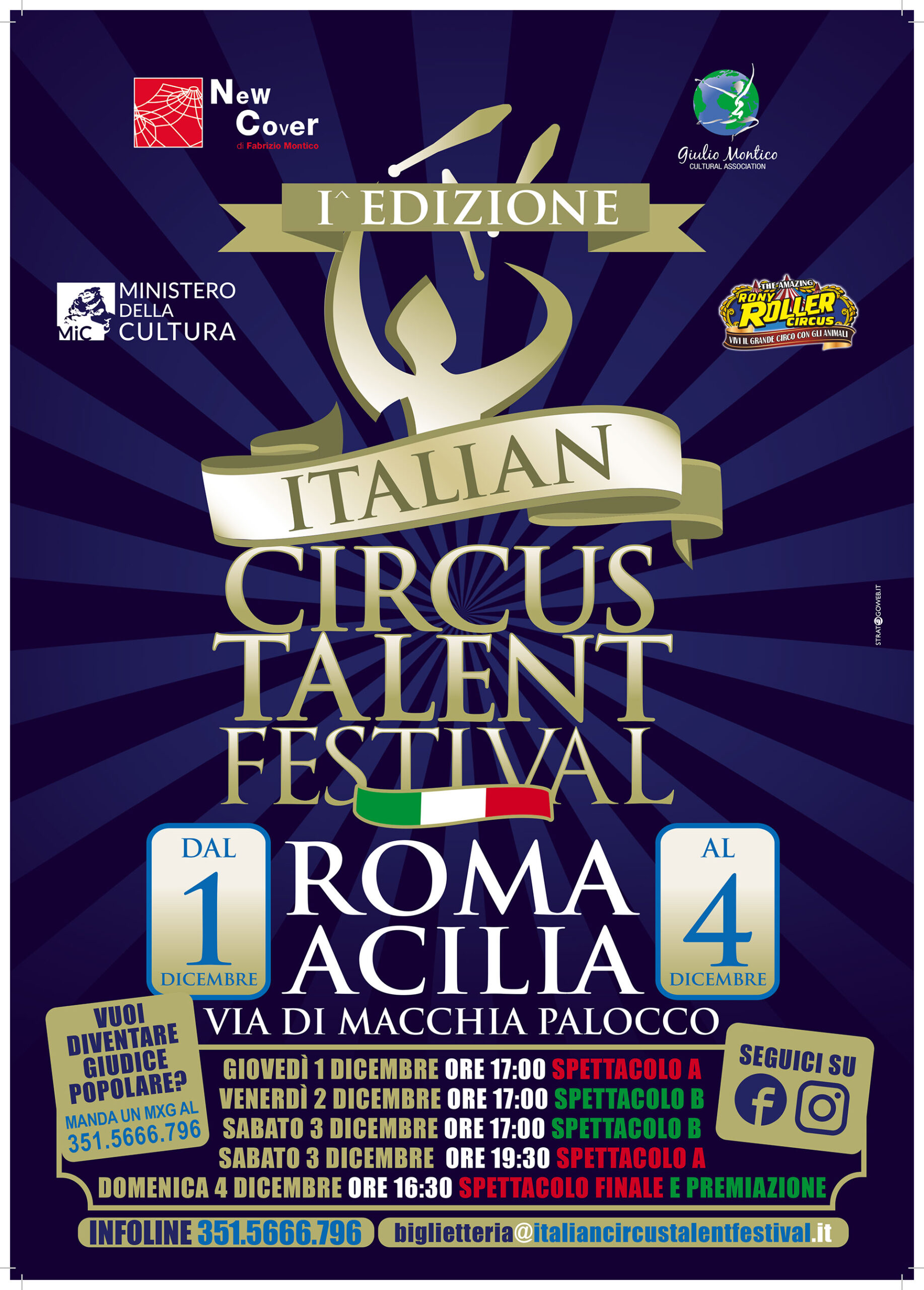 Al via la 1ᵃ edizione dell’Italian Circus Talent Festival di Roma
