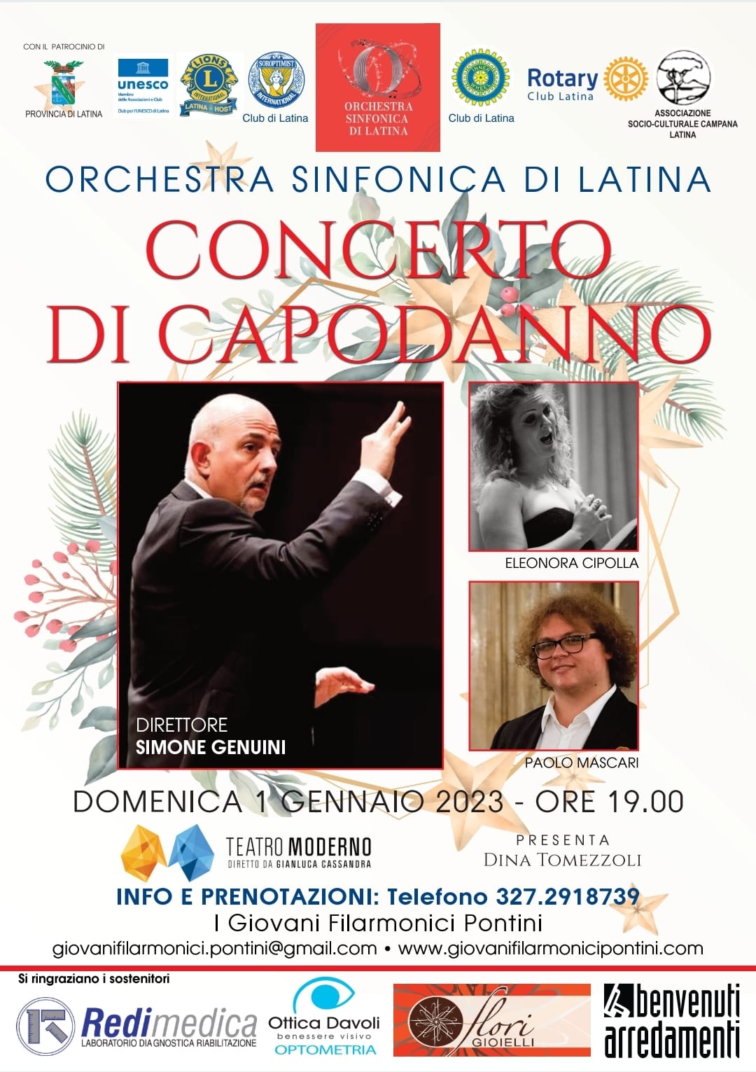 Capodanno con l’Orchestra Sinfonica  di Latina diretta dal M° Simone Genuini