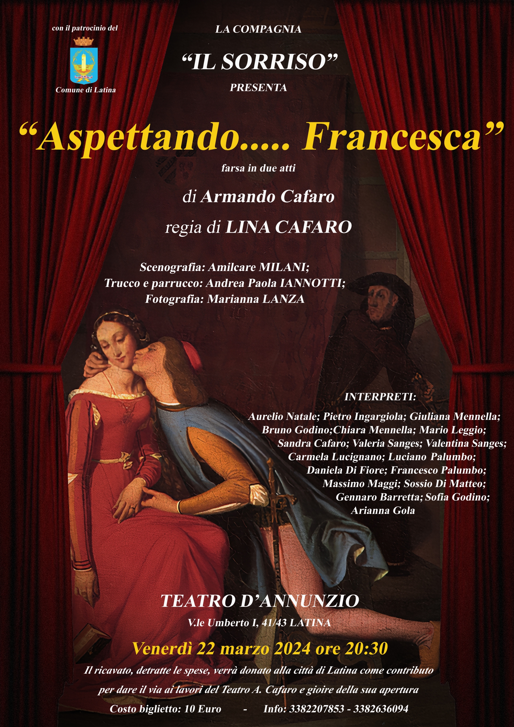 “Aspettando Francesca” per aprire il Teatro Armando Cafaro di Latina