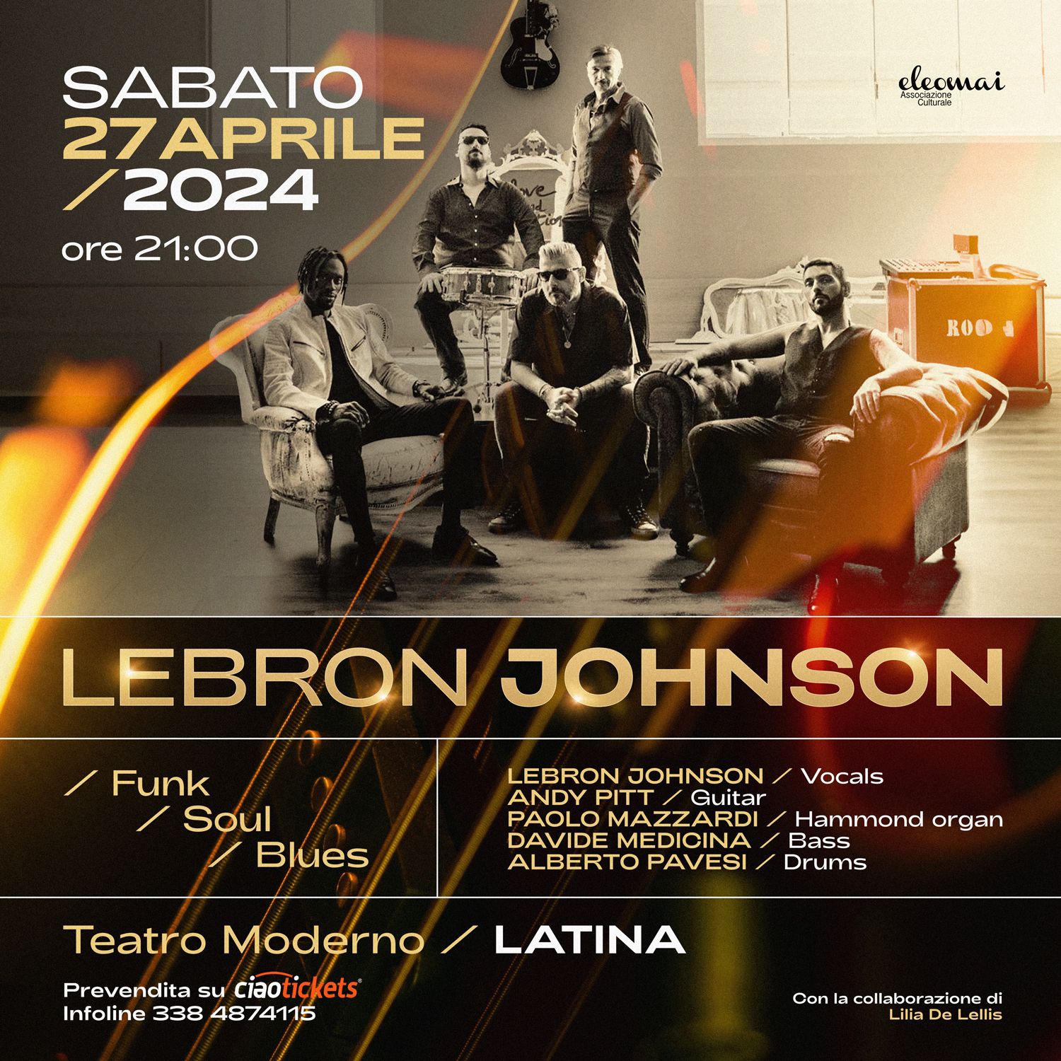 Latina: al Teatro Moderno il blues di LeBron Johnson