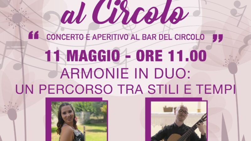Prosegue la rassegna Concerto & Aperitivo al Bar del Circolo