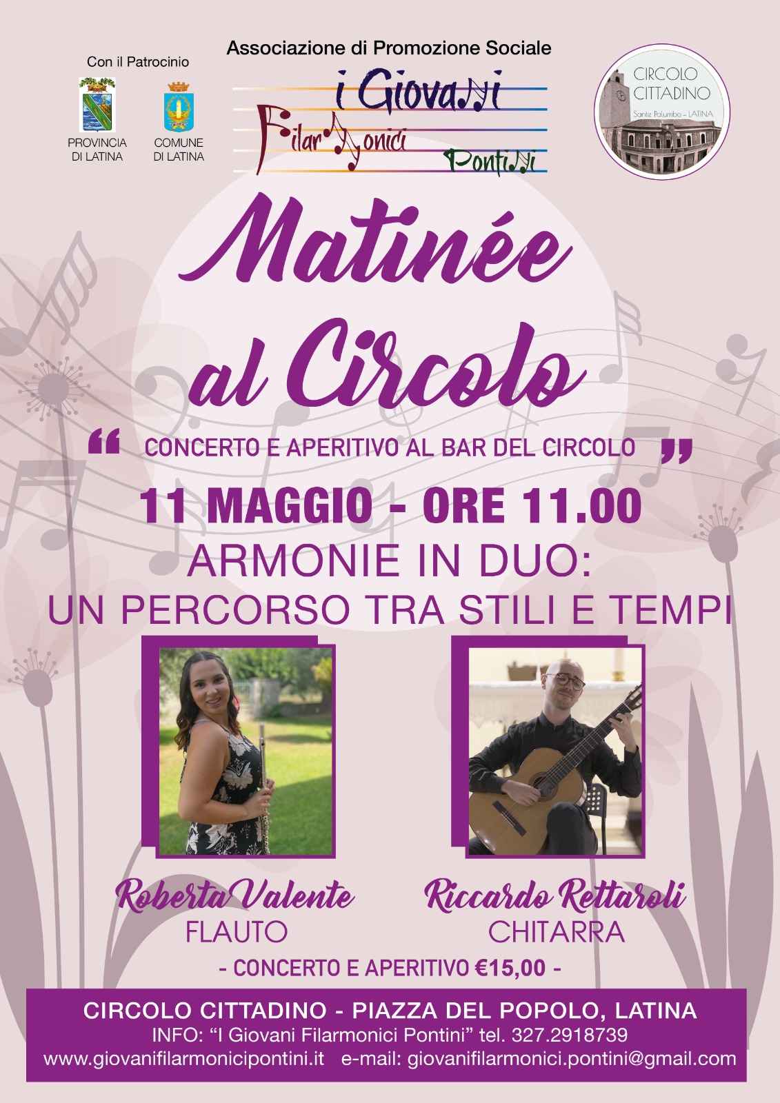 Prosegue la rassegna Concerto & Aperitivo al Bar del Circolo