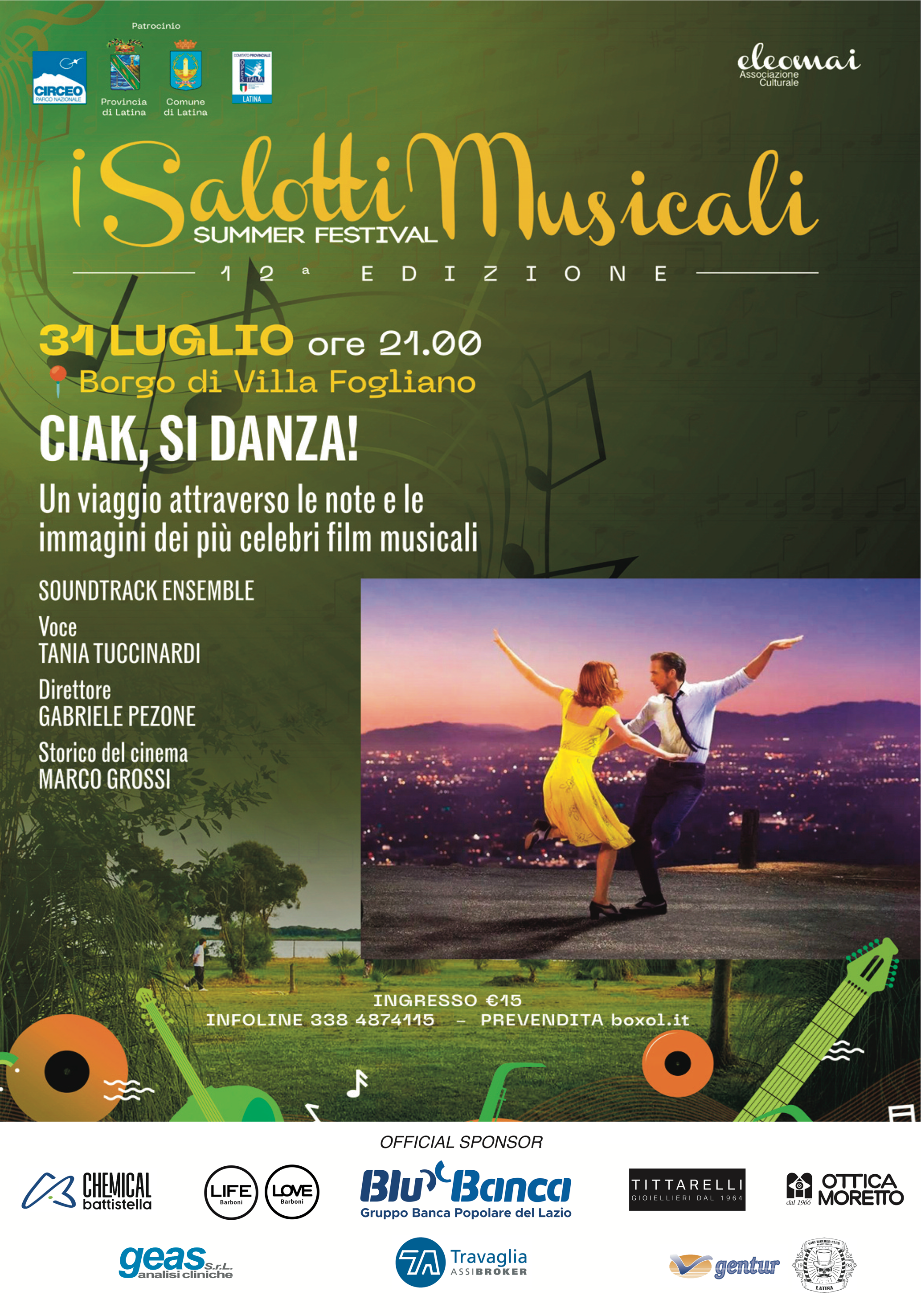 Latina: con “I Salotti Musicali” sotto le stelle di Fogliano, la magia del musical prende vita
