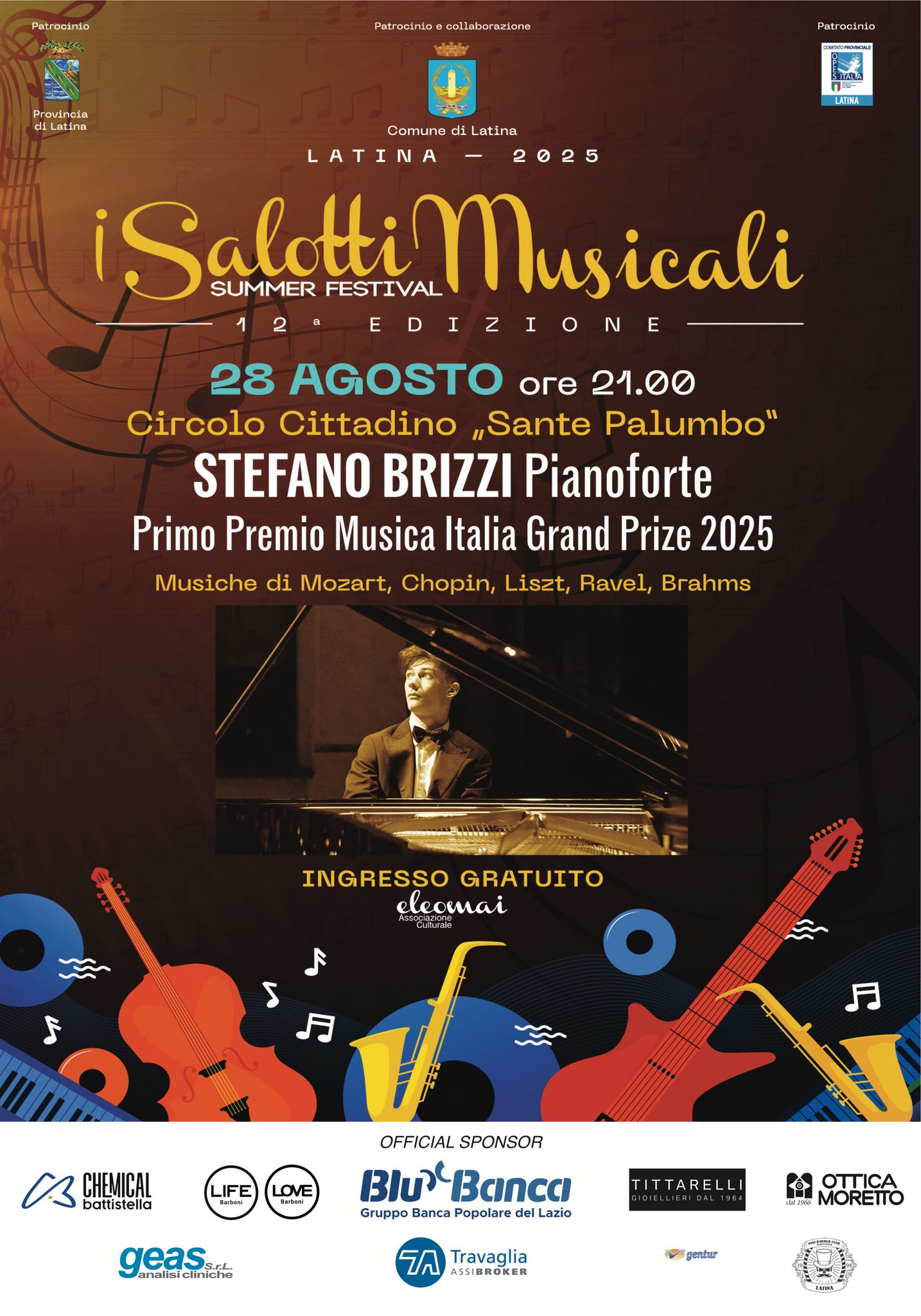 Stefano Brizzi chiude in grande stile “I Salotti Musicali 2025”