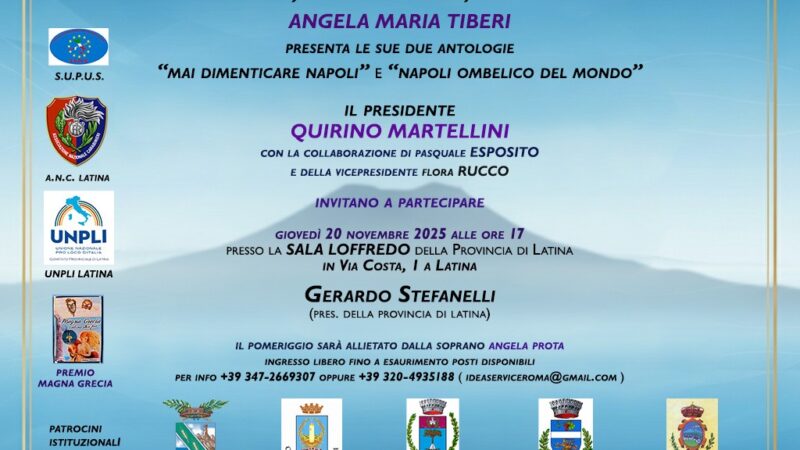 Libri:  “Napoli nel cuore”, la cultura partenopea protagonista a Latina