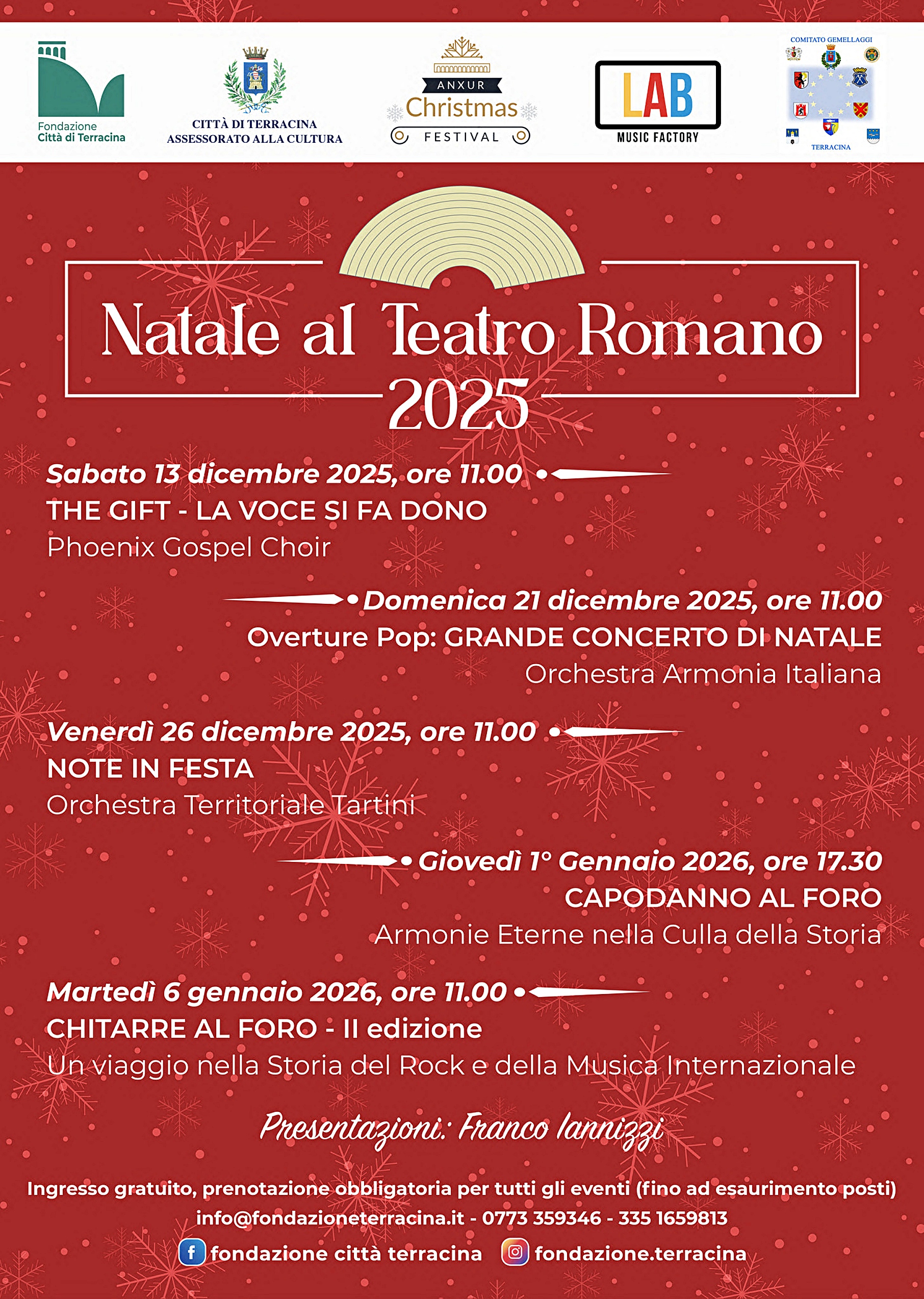 Terracina: Il Teatro Romano diventa palcoscenico del Natale 2025